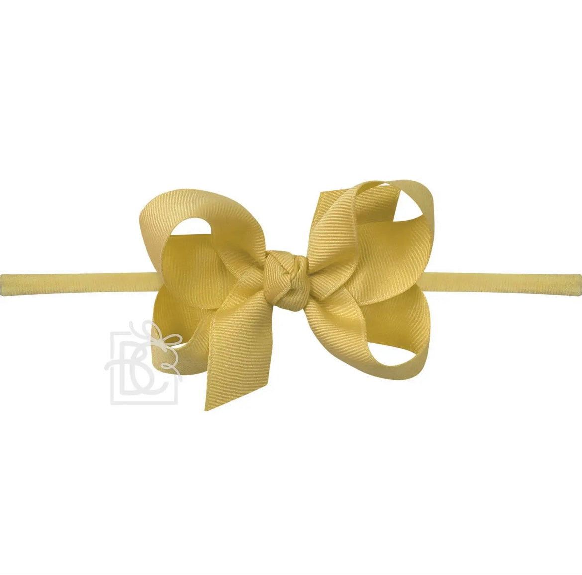 Pantyhose Headband W/Signature Grosgrain Bow- 1/4” Band with 3.5” Bow
