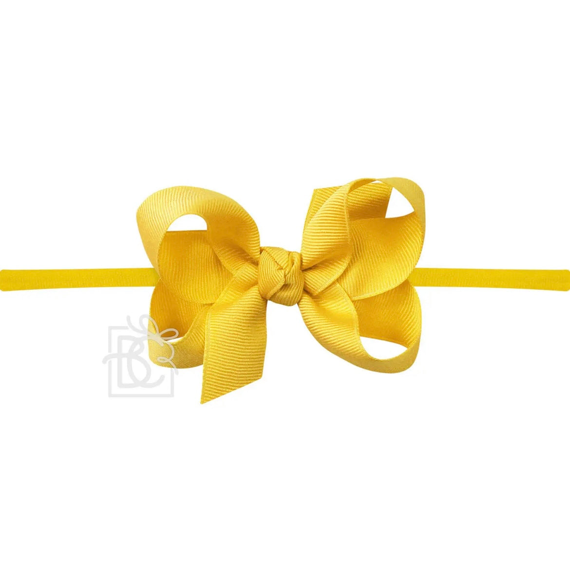 Pantyhose Headband W/Signature Grosgrain Bow- 1/4” Band with 3.5” Bow