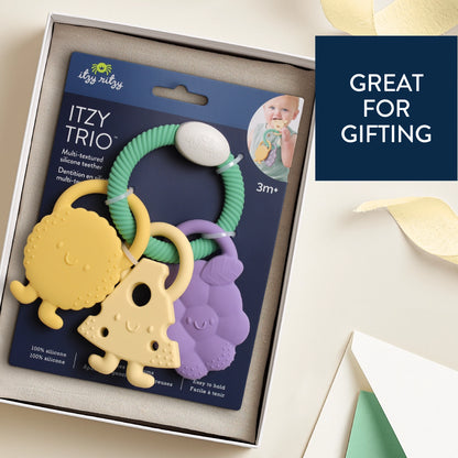 Itzy Trio™ Textured Silicone Teether