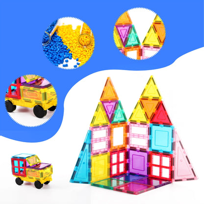 61pc Magnetic Tile Building Set w/ Bag