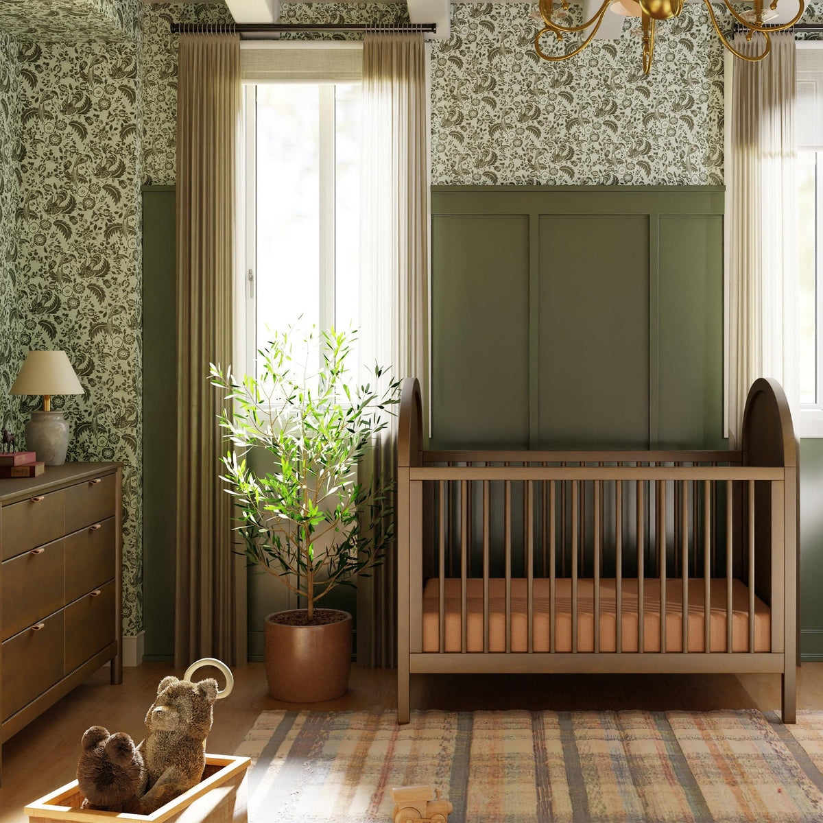 Babyletto Bondi Cane 3-in-1 Convertible Crib with Toddler Bed Conversion Kit