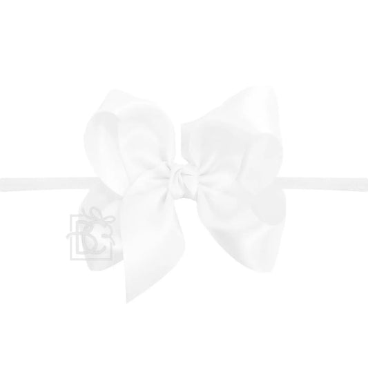 1/4" Pantyhose Headband W/ 5.5" Satin Bow