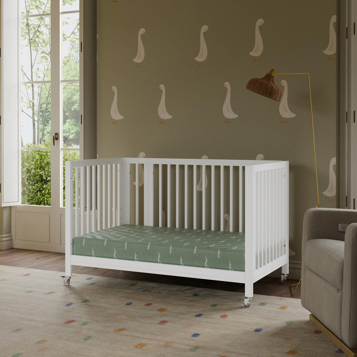 Babyletto Rolli 9-in-1 Convertible All-Stages Crib with Bassinet & Toddler Bed Conversion Kits