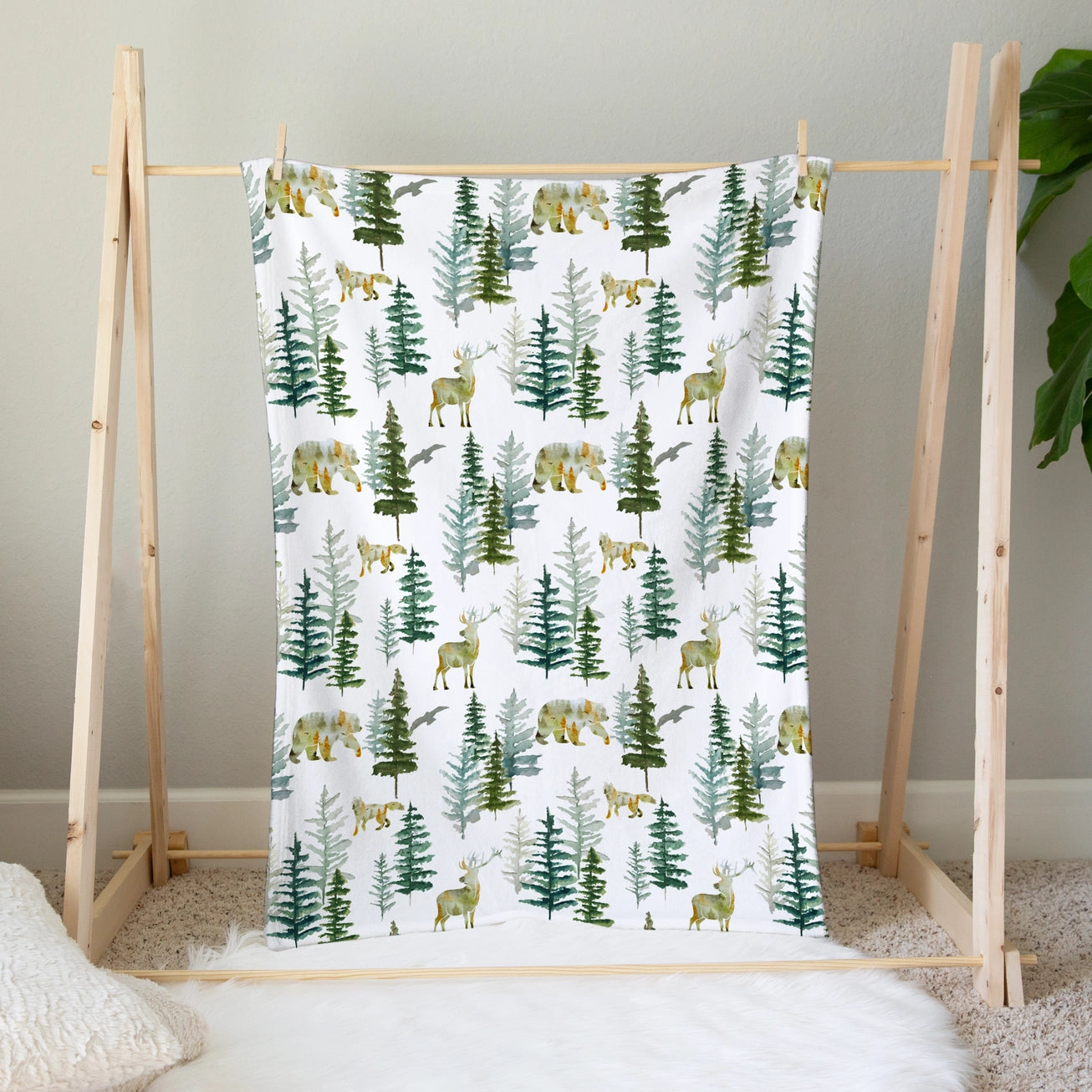 Baby & Toddler Minky Blanket - in the Woods