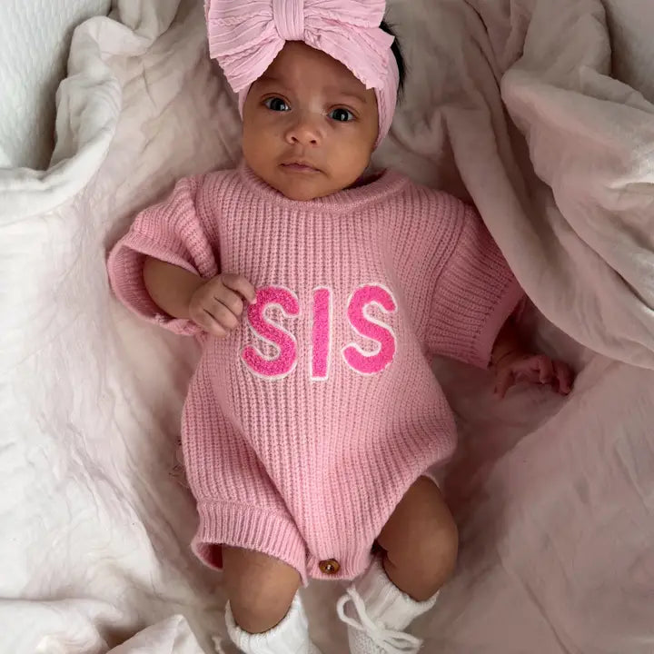 Sis Sweater Romper - Pink