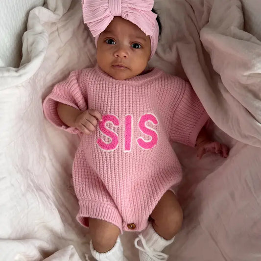 Sis Sweater Romper - Pink