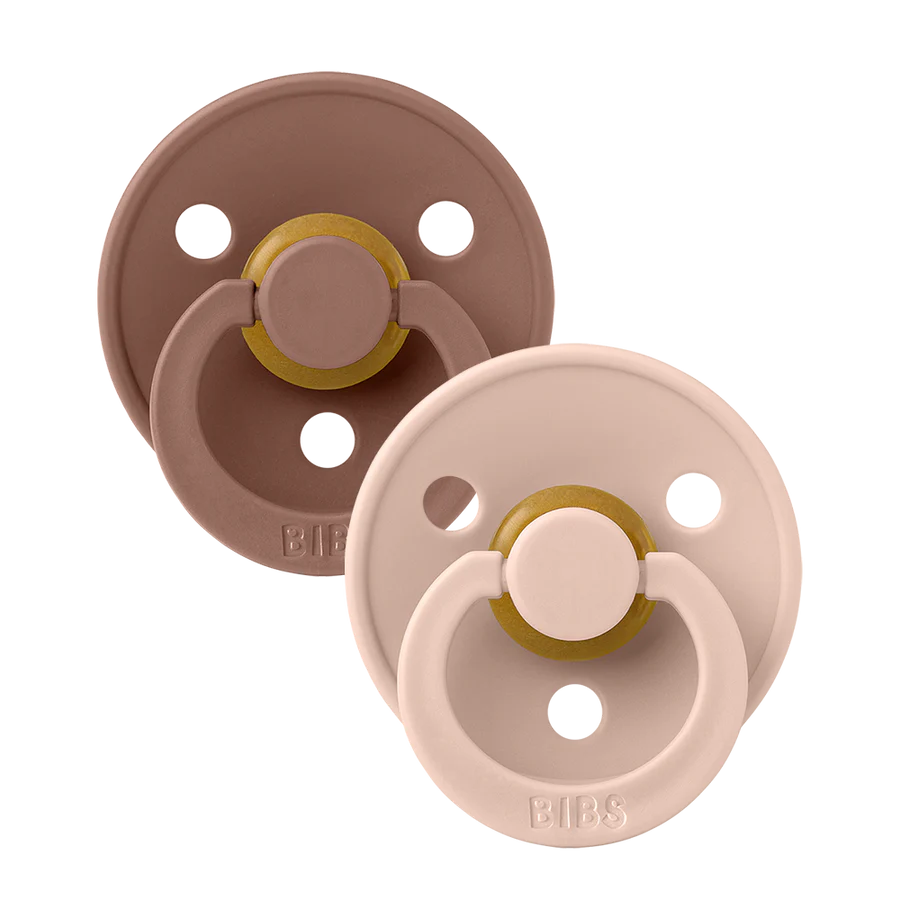BIBS Colour 2 PACK Round Nipple Pacifiers