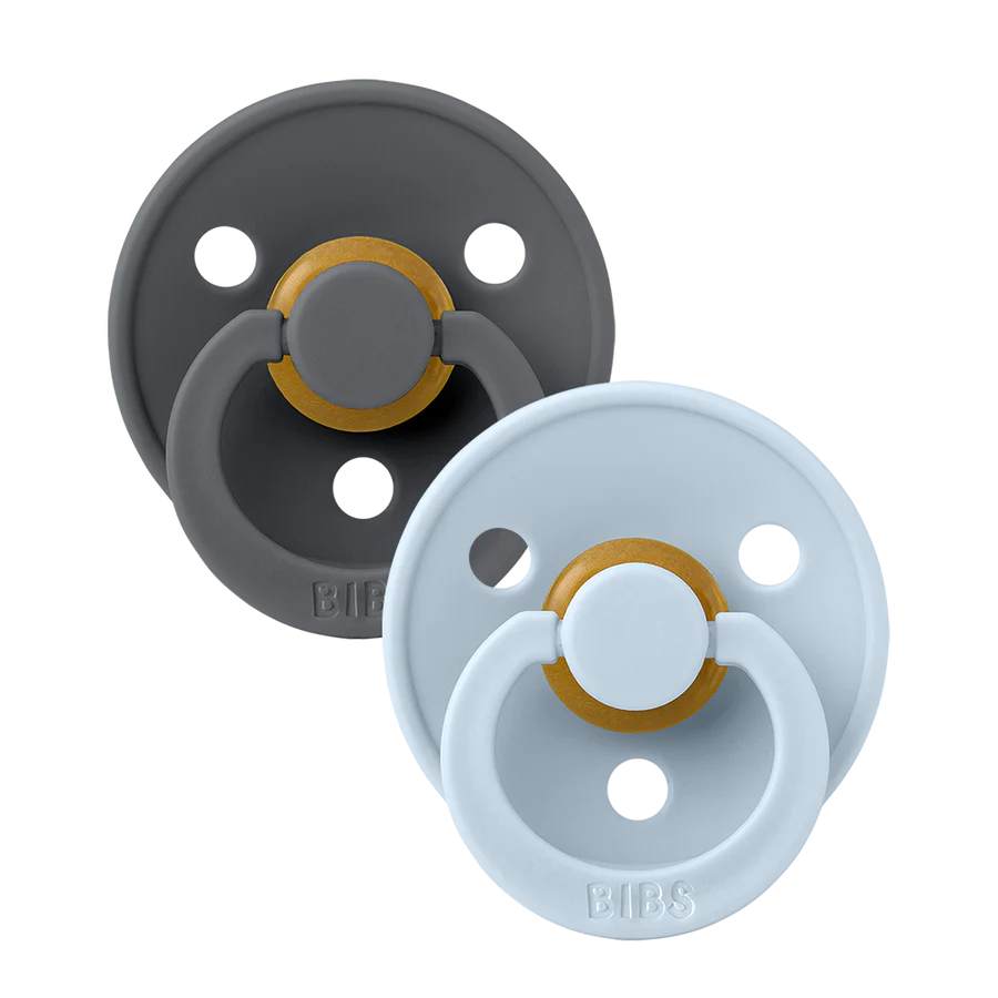 BIBS Colour 2 PACK Round Nipple Pacifiers