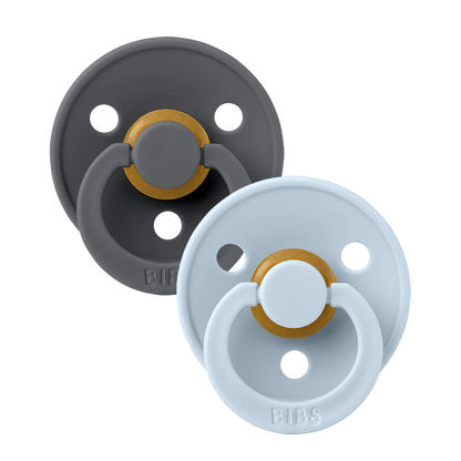 BIBS Colour 2 PACK Round Nipple Pacifiers