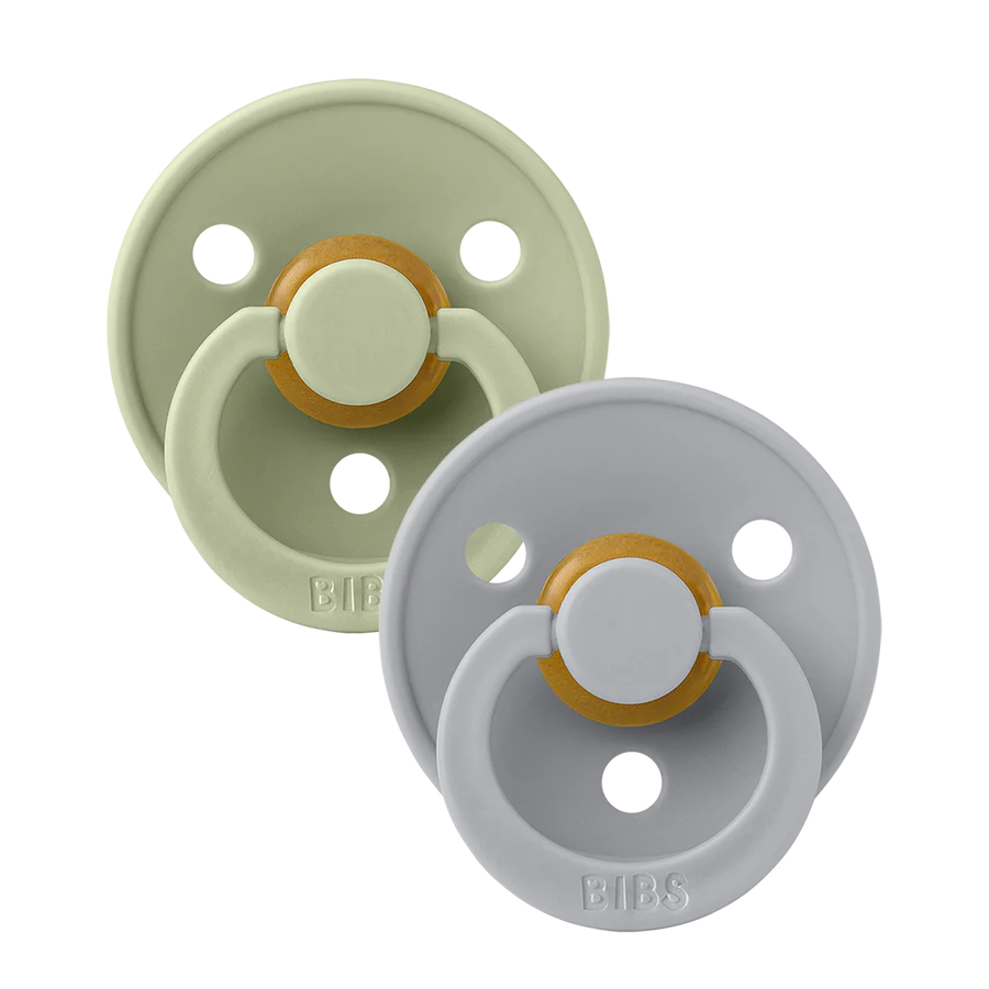 BIBS Colour 2 PACK Round Nipple Pacifiers