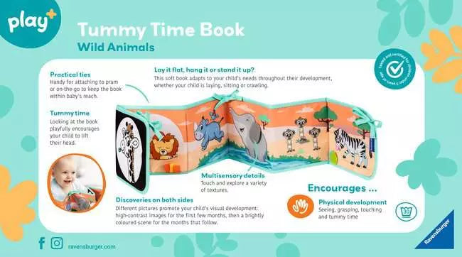 Tummy Time Book Wild Animals