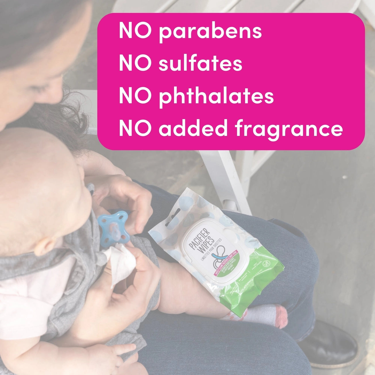 Dapple Pacifier Wipes, Fragrance Free, 40 Ct