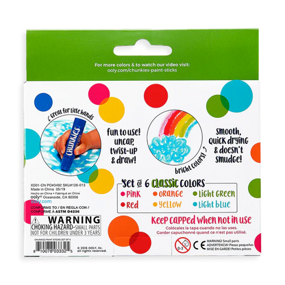 Chunkies Paint Sticks - Classic Pack - Set of 6