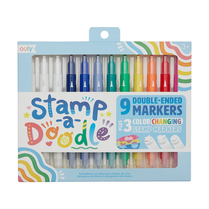 Stamp-A-Doodle Double-Ended Markers - Set of 12