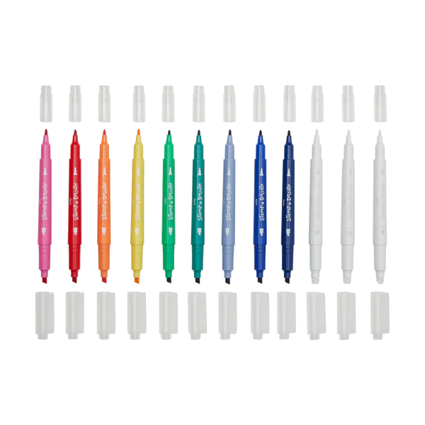 Stamp-A-Doodle Double-Ended Markers - Set of 12