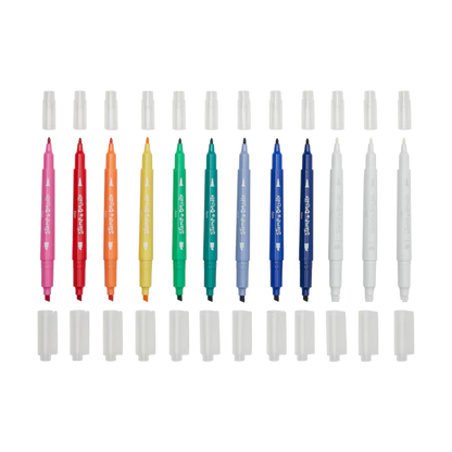 Stamp-A-Doodle Double-Ended Markers - Set of 12