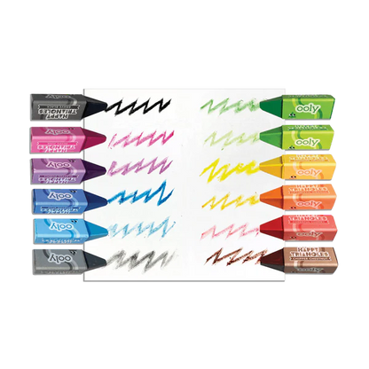 Happy Triangles Jumbo Crayons - Set of 12