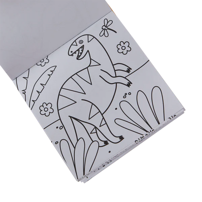 Carry Along! Coloring Book and Crayon Set - Dinoland - Set of 9 Crayons