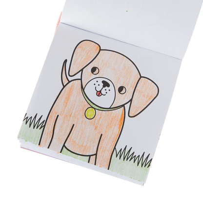 Carry Along! Coloring Book and Crayon Set - Pet Pals - Set of 9 Crayons