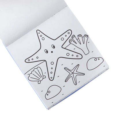 Carry Along! Coloring Book and Crayon Set - Sea Life - Set of 9 Crayons