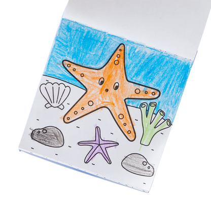 Carry Along! Coloring Book and Crayon Set - Sea Life - Set of 9 Crayons