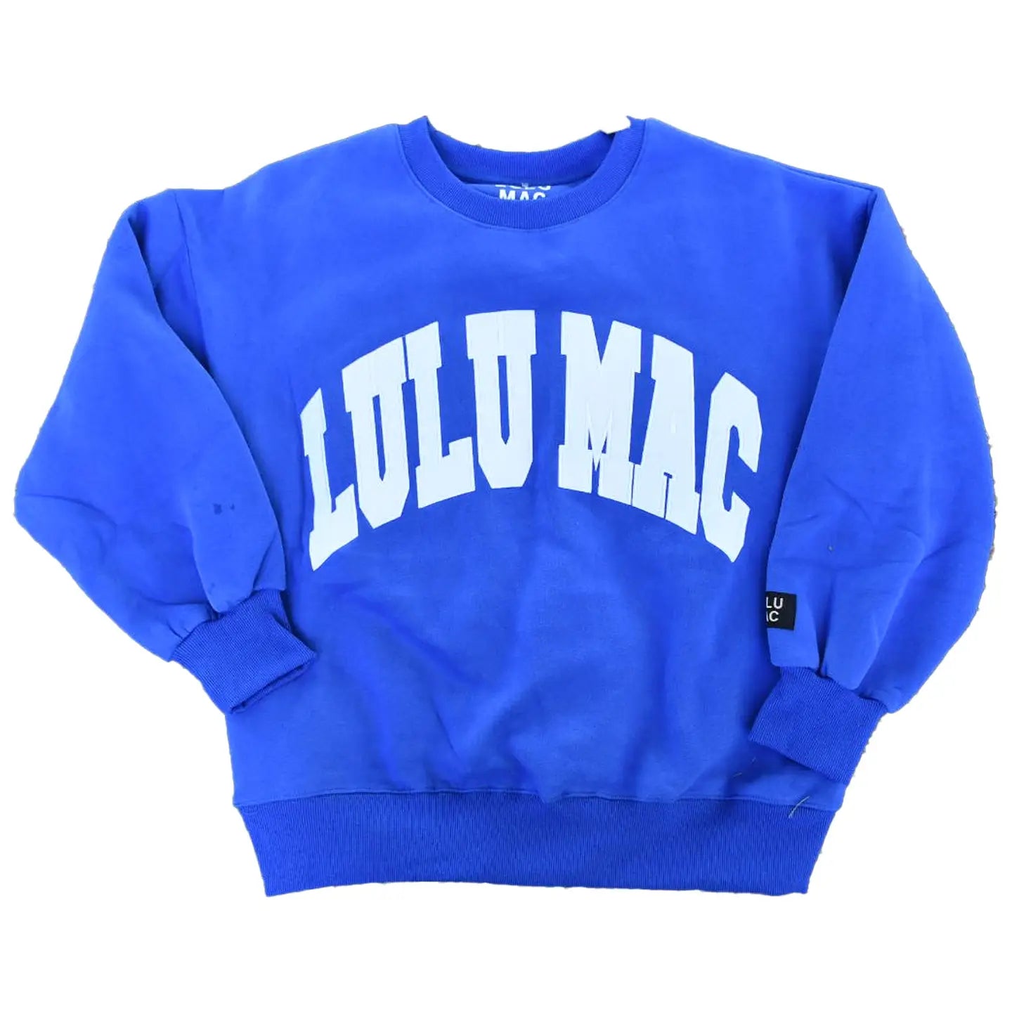 Lulu Mac Sweatshirt - Royal/White Stitch