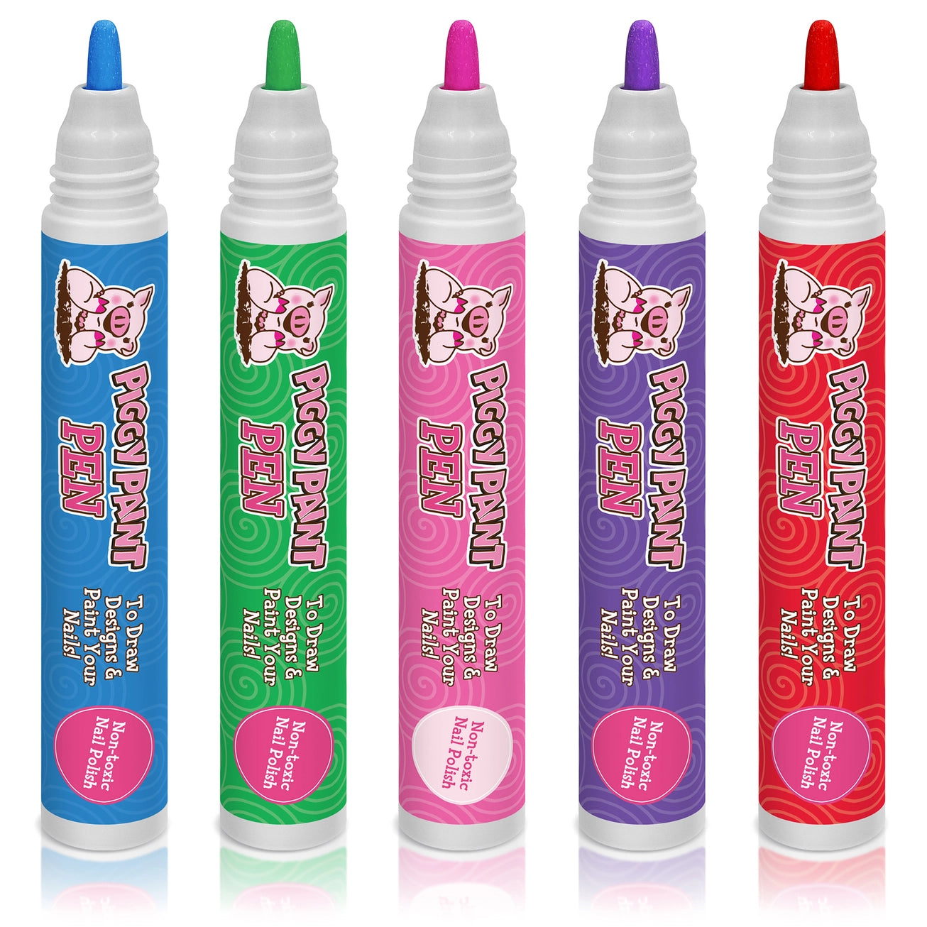 Razzle Red Piggy Paint Pen Non--Toxic Kids Nail Polish