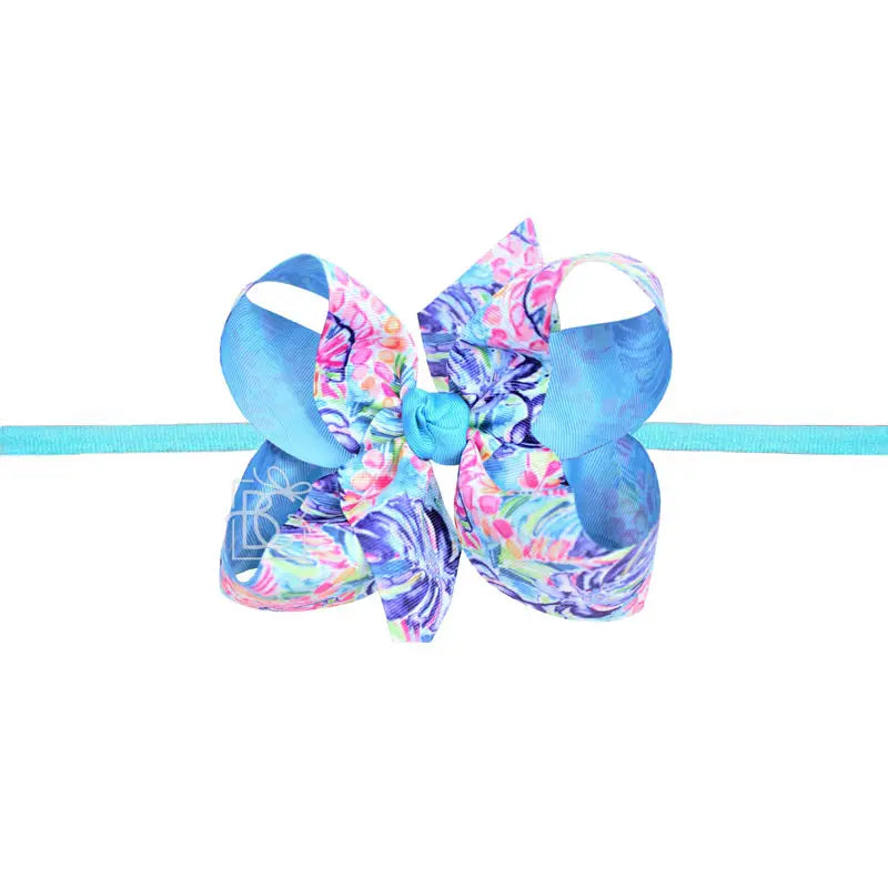 1/4" Pantyhose Headband w/ Lilly Inspired Bow
