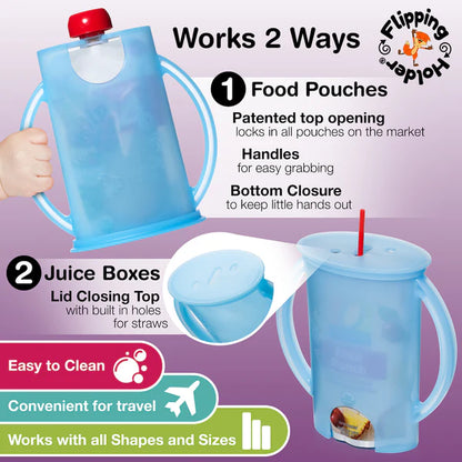 Flipping Holder DELUXE w/ LID (Blue)