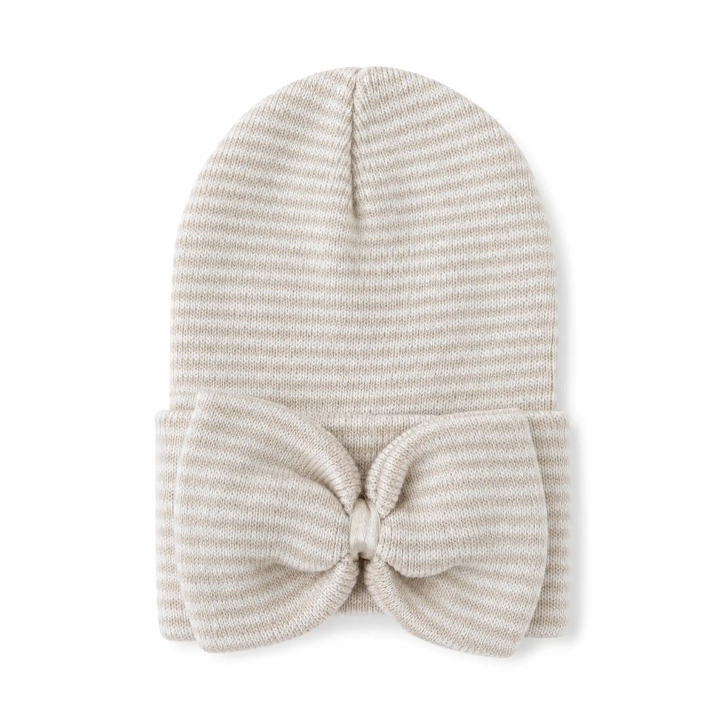 Baby's First Hat® - Sand/White Stripe Bow