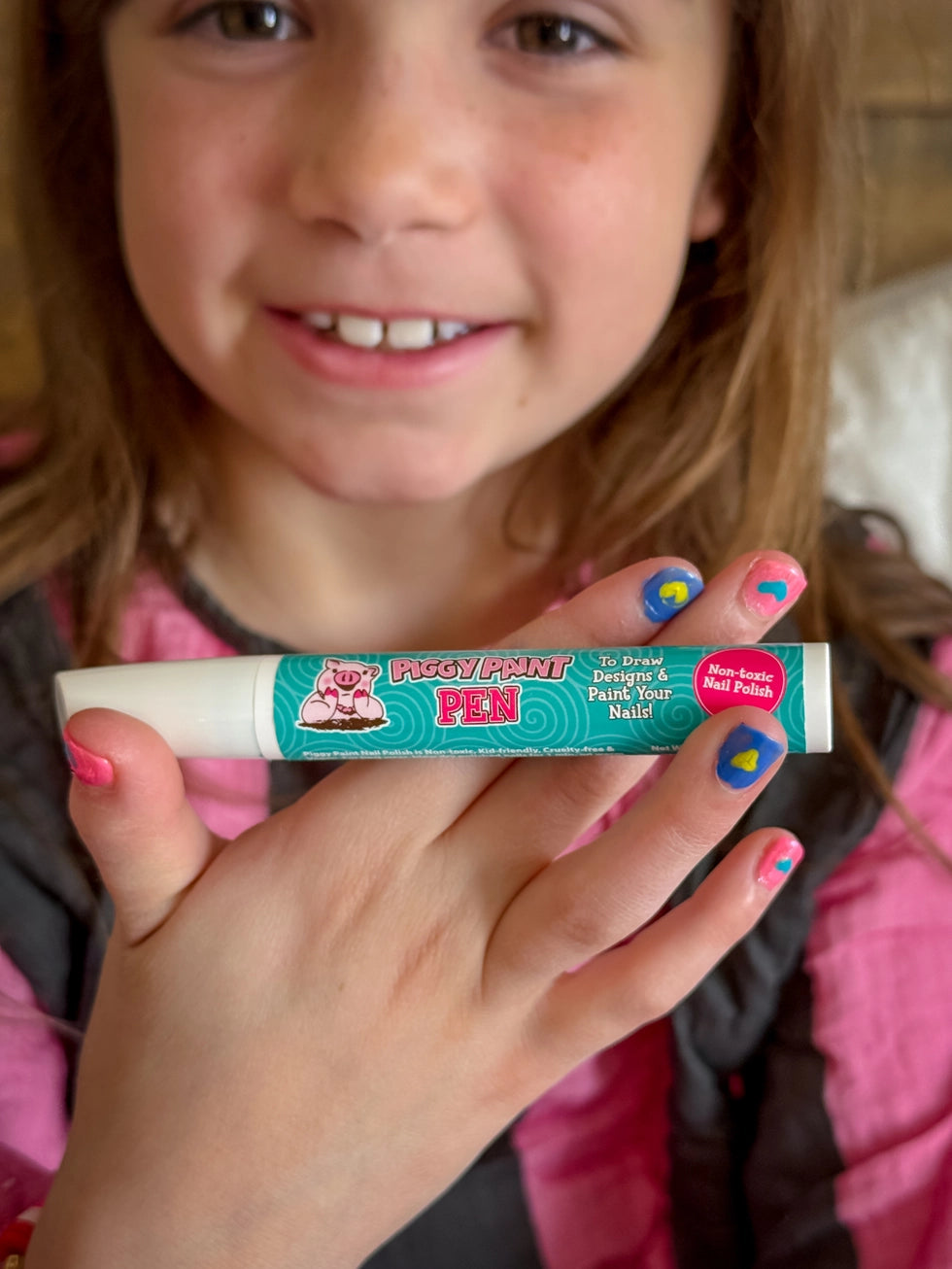 Twirly Teal Piggy Paint Pen - Kids Non-Toxic Nail Polish