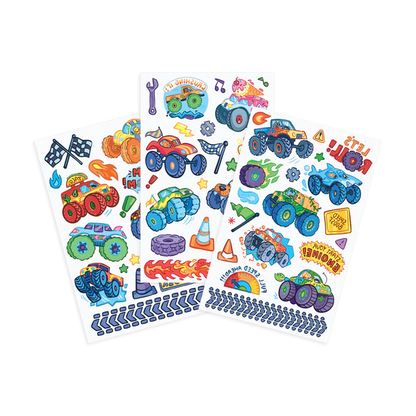 Tattoo-Palooza Temporary Tattoos - Monster Truck - 3 Sheets
