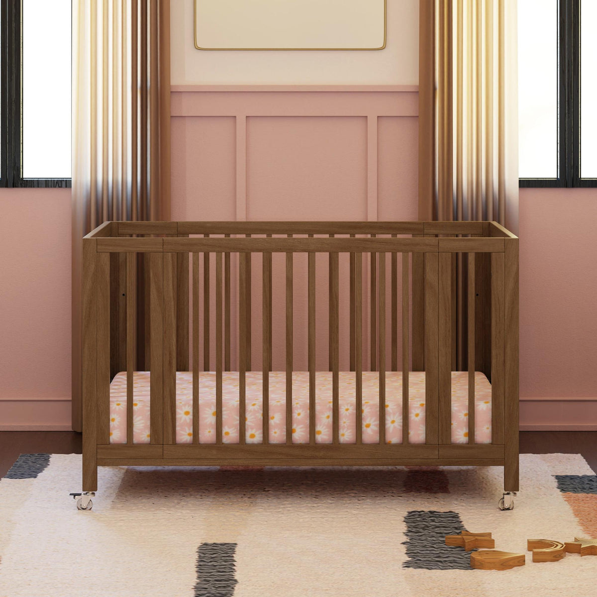 Babyletto Rolli 9-in-1 Convertible All-Stages Crib with Bassinet & Toddler Bed Conversion Kits