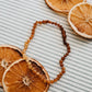 Raw Baltic Amber + Sunflower || Necklace ||