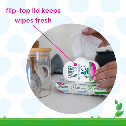 Dapple Pacifier Wipes, Fragrance Free, 40 Ct