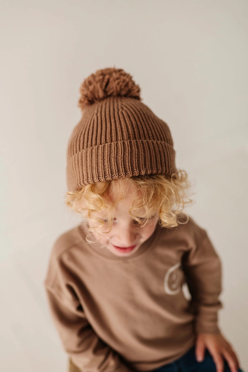 Knit Pom Hat 100% Cotton