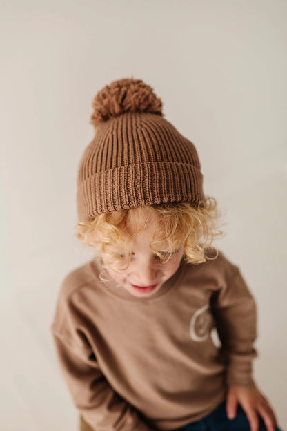 Knit Pom Hat 100% Cotton