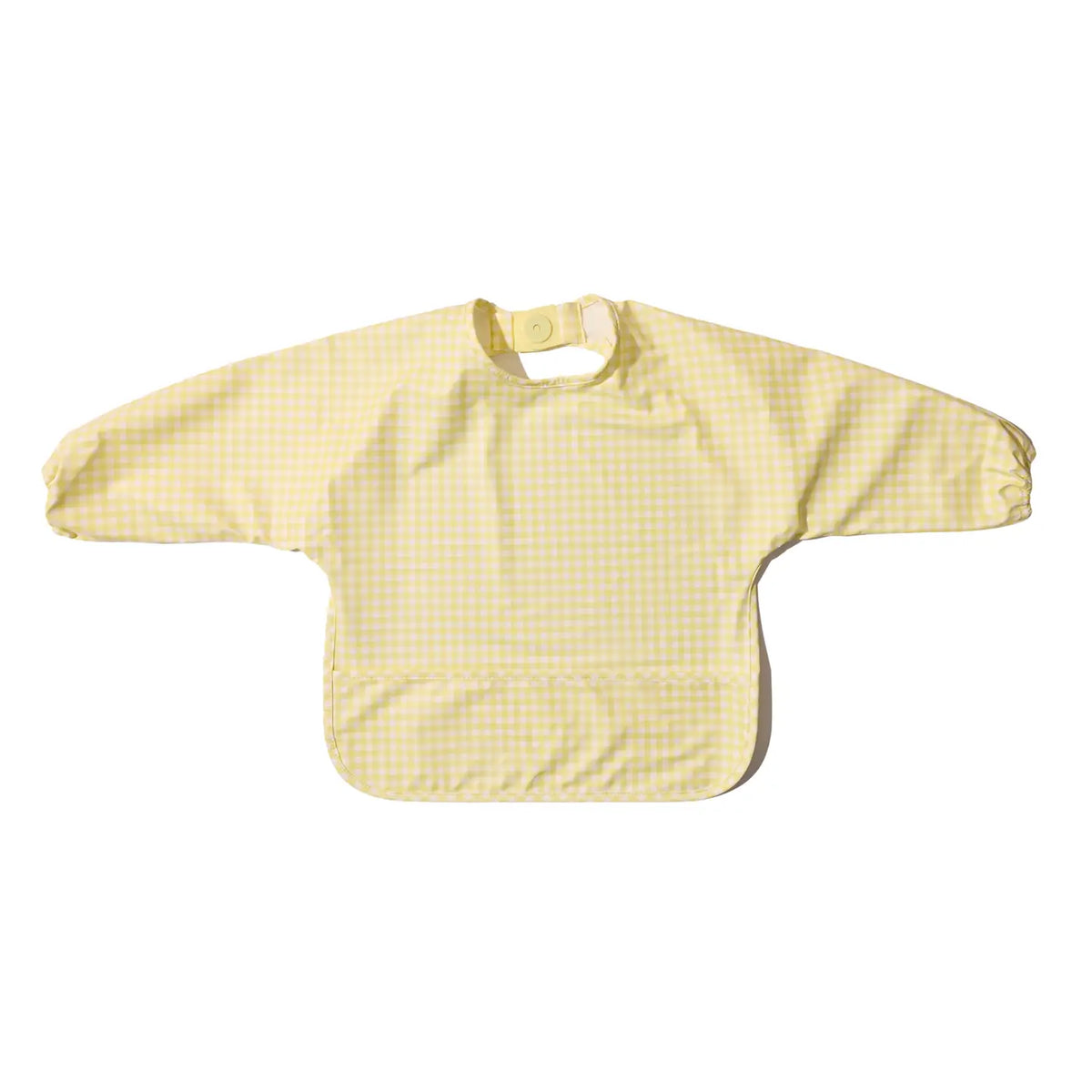 Magnetic Long Sleeve Bib - Butter Yellow Check