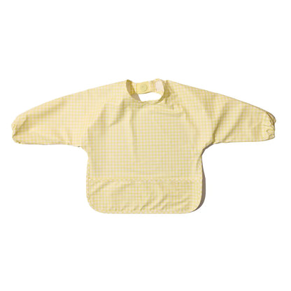 Magnetic Long Sleeve Bib - Butter Yellow Check