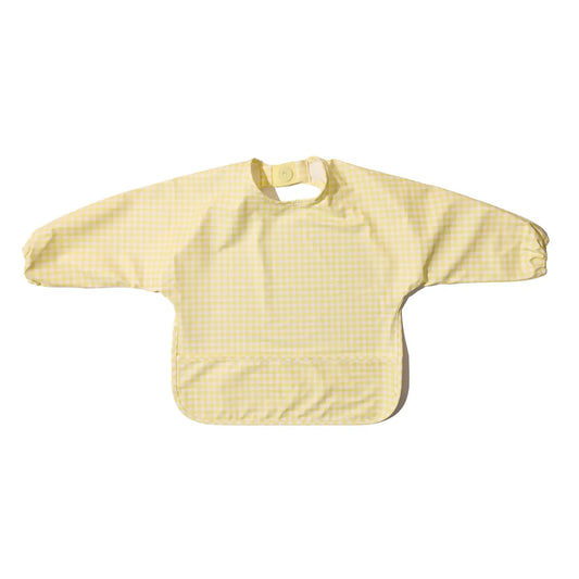 Magnetic Long Sleeve Bib - Butter Yellow Check