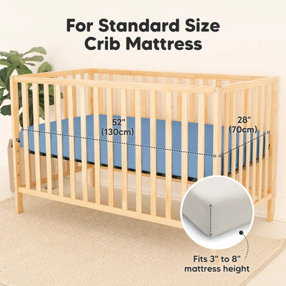 Waterproof Crib Sheets, Baby Mattress Protector 2pk