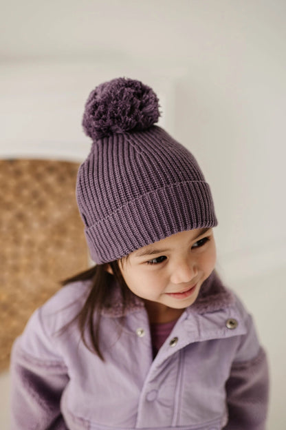 Knit Pom Hat 100% Cotton