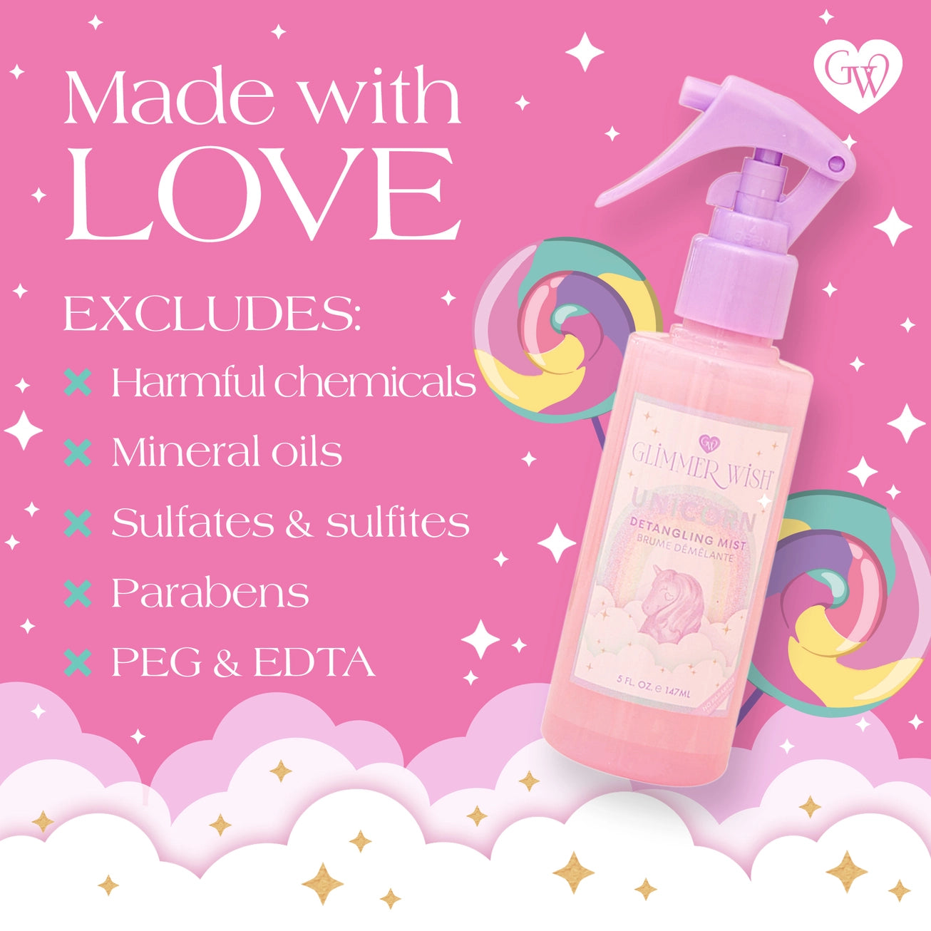 Mermaid Hair Detangling Mist - Unicorn