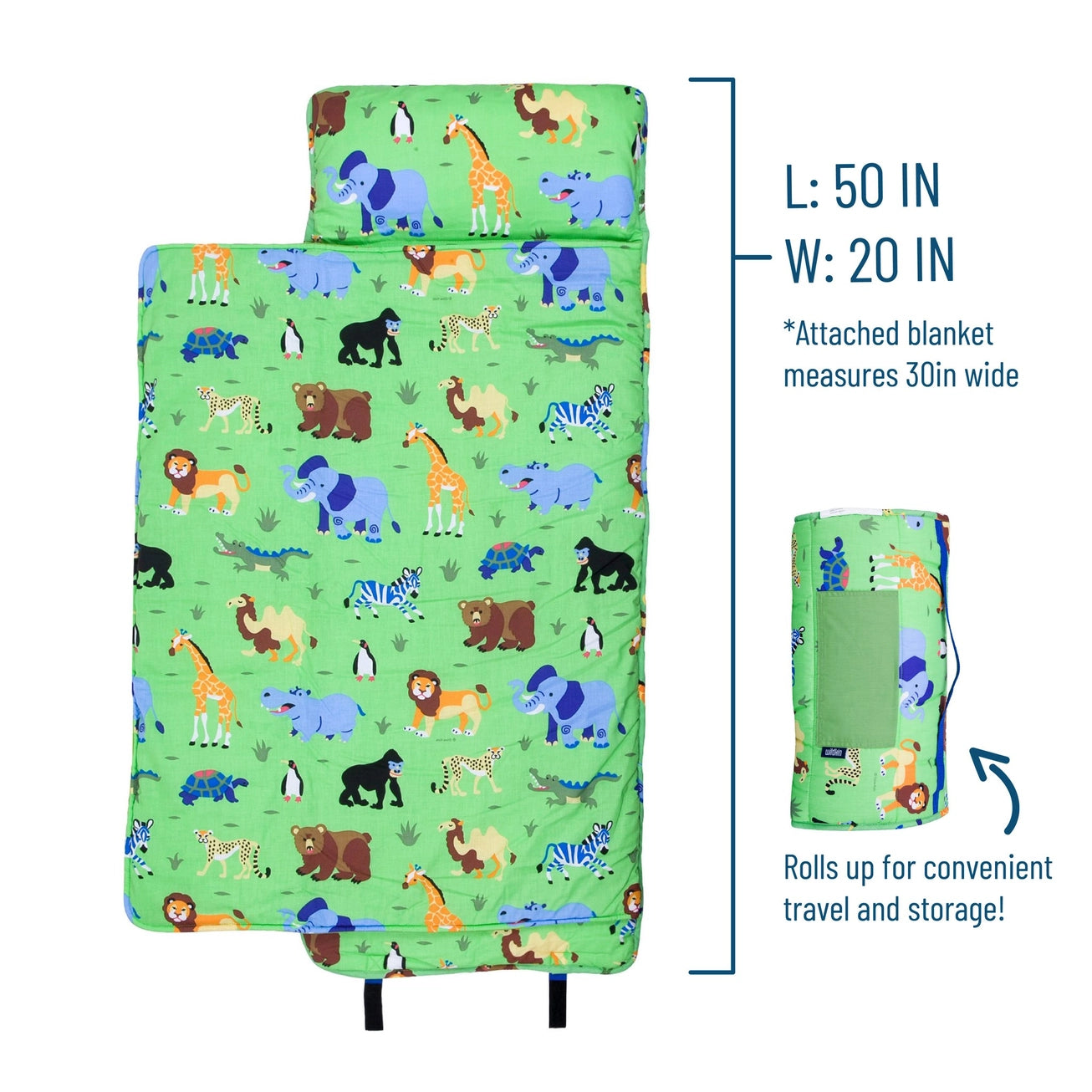 Wild Animals Original Nap Mat - Green