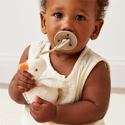 Bitzy Pal Natural Rubber Pacifier & Stuffed Animal