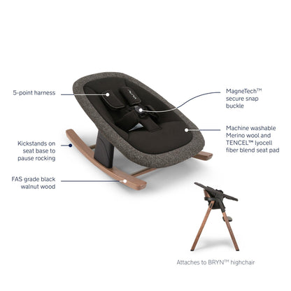 Nuna BRYN High Chair + Newborn Rocker Seat