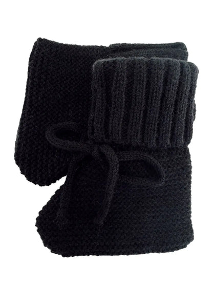 Knit Booties - Black