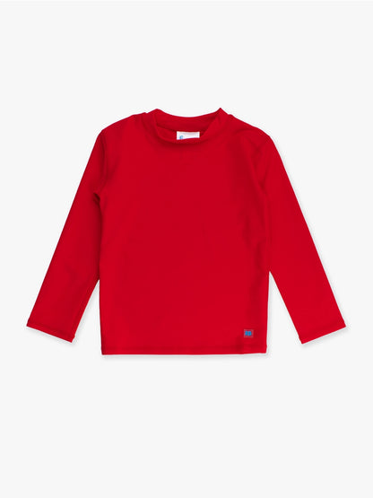 Boys Vintage Red Long Sleeve Rash Guard