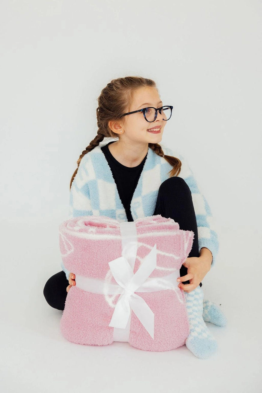 Light Pink Cowgirl Cozy Blanket