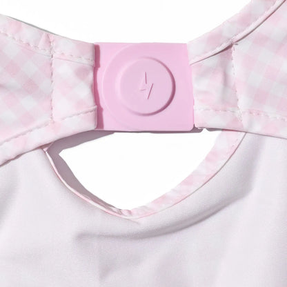 Magnetic Long Sleeve Bib - Petal Check